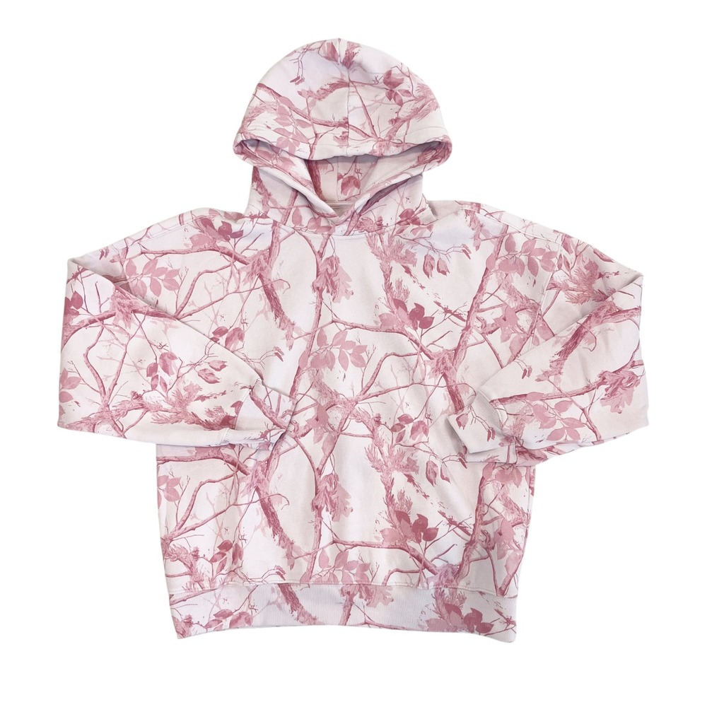 Abercrombie & Fitch Pink Camo Sweatshirt Hoodie Soft A&F Collection - Size Large